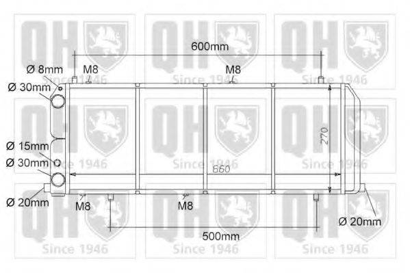 QUINTON HAZELL QER1001 Радіатор, охолодження двигуна