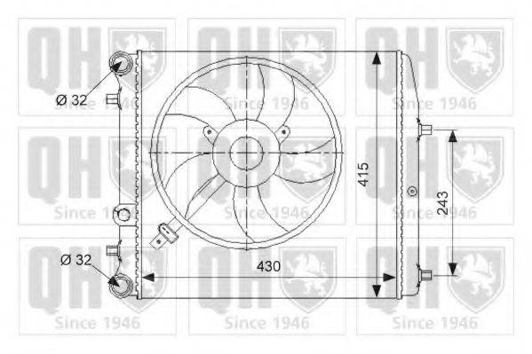 QUINTON HAZELL QER1435 Радіатор, охолодження двигуна
