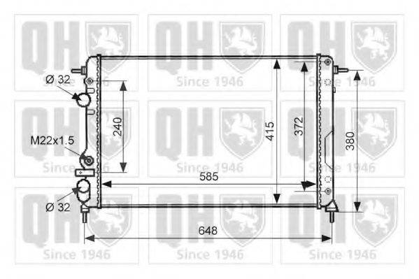QUINTON HAZELL QER1978 Радіатор, охолодження двигуна