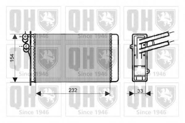 QUINTON HAZELL QHR2071 Теплообмінник, опалення салону