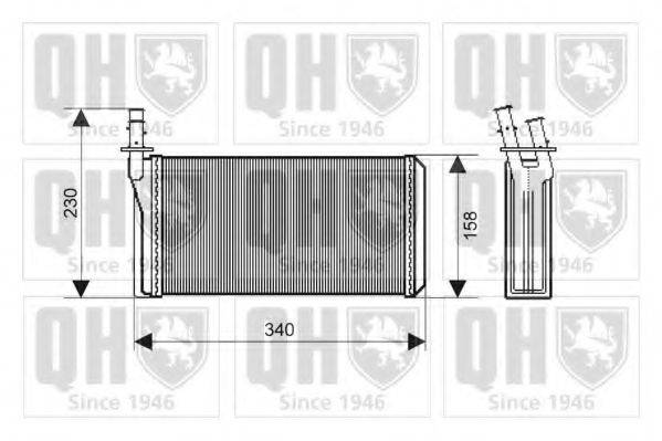 QUINTON HAZELL QHR2153 Теплообмінник, опалення салону
