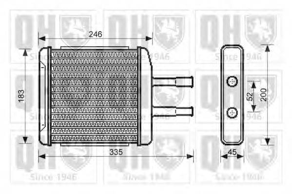 QUINTON HAZELL QHR2198 Теплообмінник, опалення салону