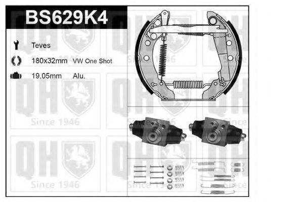 QUINTON HAZELL BS629K4 Комплект гальм, барабанний гальмівний механізм