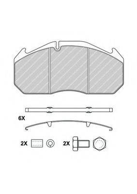 FERODO FCV760B Комплект гальмівних колодок, дискове гальмо