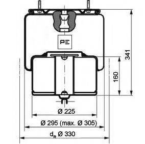 PE AUTOMOTIVE 08428171A Кожух пневматичної ресори