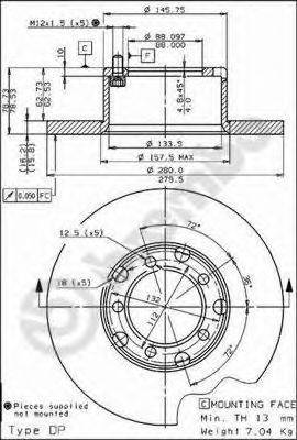 BREMBO 08395920 гальмівний диск