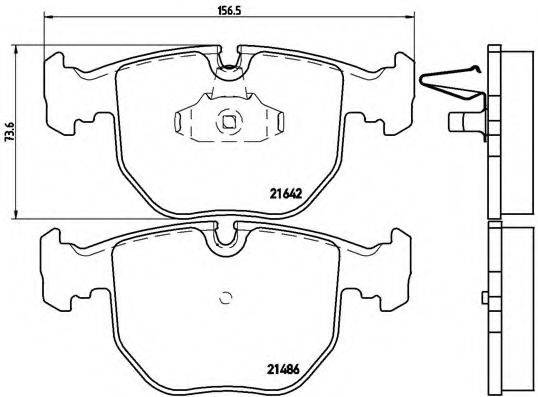 BREMBO P06021 Комплект гальмівних колодок, дискове гальмо