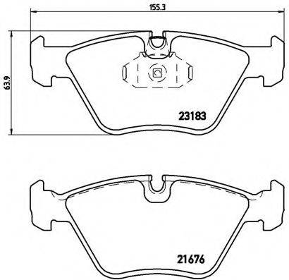 BREMBO P06043 Комплект гальмівних колодок, дискове гальмо