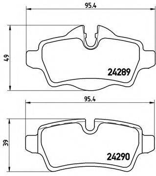 BREMBO P06052 Комплект гальмівних колодок, дискове гальмо