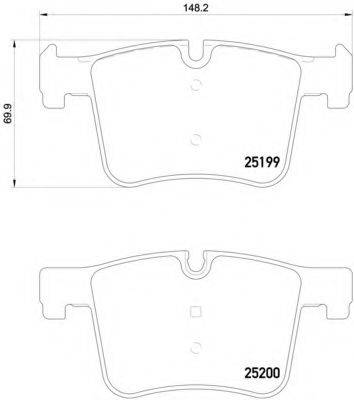 BREMBO P06075 Комплект гальмівних колодок, дискове гальмо