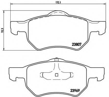 BREMBO P11013 Комплект гальмівних колодок, дискове гальмо