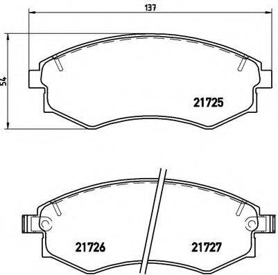 BREMBO P15011 Комплект гальмівних колодок, дискове гальмо