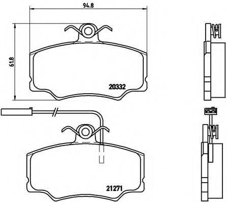 BREMBO P23048 Комплект гальмівних колодок, дискове гальмо