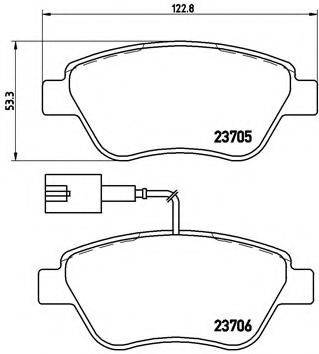 BREMBO P23085 Комплект гальмівних колодок, дискове гальмо