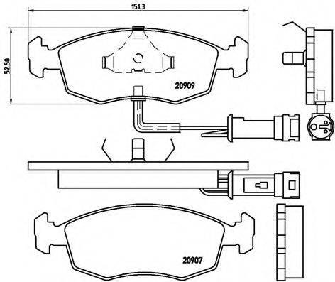 BREMBO P24007 Комплект гальмівних колодок, дискове гальмо