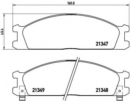 BREMBO P24026 Комплект гальмівних колодок, дискове гальмо