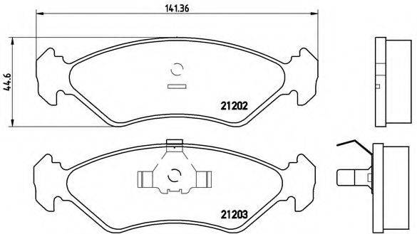 BREMBO P24028 Комплект гальмівних колодок, дискове гальмо