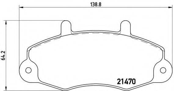 BREMBO P24032 Комплект гальмівних колодок, дискове гальмо