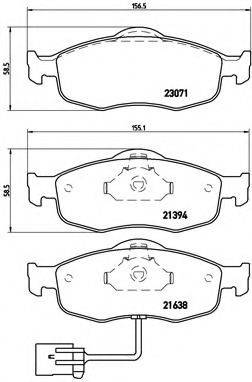 BREMBO P24034 Комплект гальмівних колодок, дискове гальмо