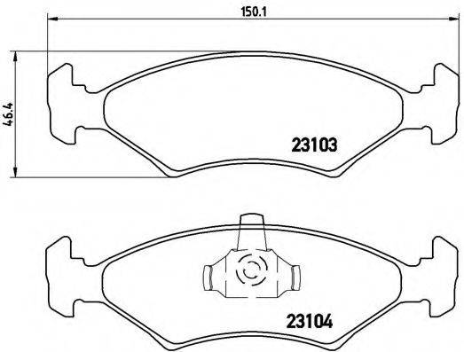 BREMBO P24043 Комплект гальмівних колодок, дискове гальмо