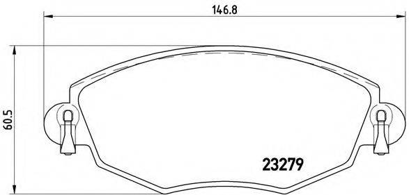 BREMBO P24060 Комплект гальмівних колодок, дискове гальмо