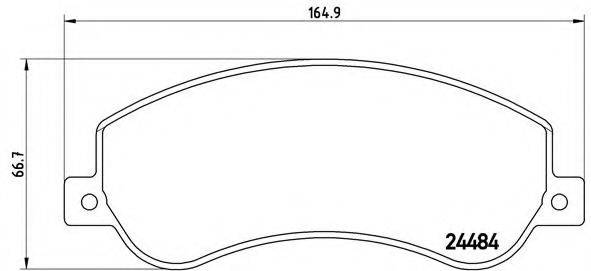 BREMBO P24064 Комплект гальмівних колодок, дискове гальмо