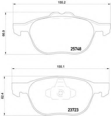 BREMBO P24158 Комплект гальмівних колодок, дискове гальмо