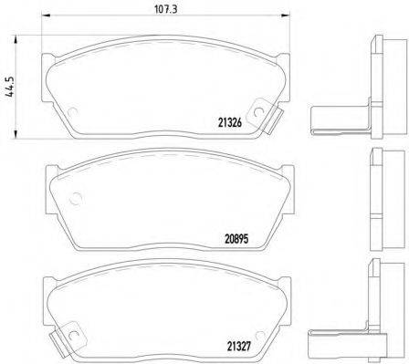 BREMBO P28004 Комплект гальмівних колодок, дискове гальмо