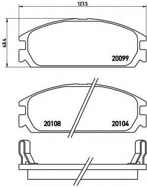 BREMBO P28010 Комплект гальмівних колодок, дискове гальмо