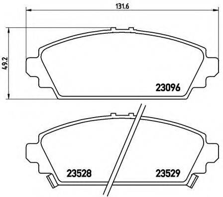 BREMBO P28031 Комплект гальмівних колодок, дискове гальмо