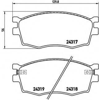 BREMBO P30026 Комплект гальмівних колодок, дискове гальмо