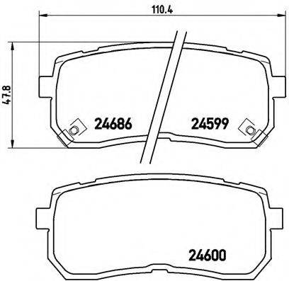 BREMBO P30035 Комплект гальмівних колодок, дискове гальмо