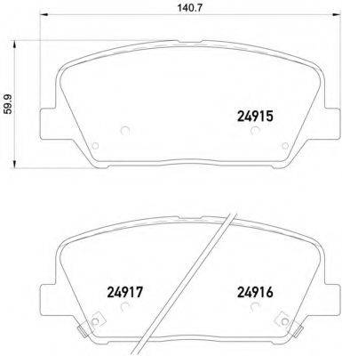 BREMBO P30065 Комплект гальмівних колодок, дискове гальмо