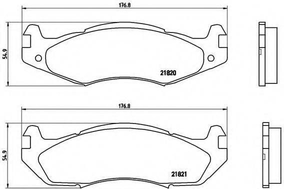 BREMBO P37001 Комплект гальмівних колодок, дискове гальмо