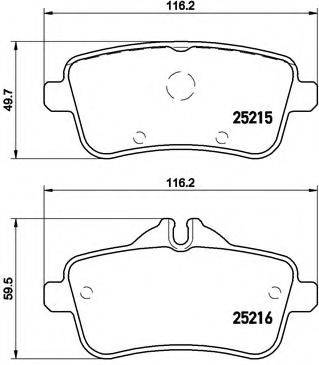 BREMBO P50101 Комплект гальмівних колодок, дискове гальмо