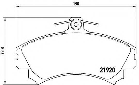 BREMBO P54022 Комплект гальмівних колодок, дискове гальмо