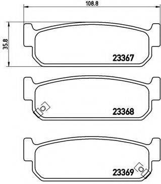 BREMBO P56071 Комплект гальмівних колодок, дискове гальмо