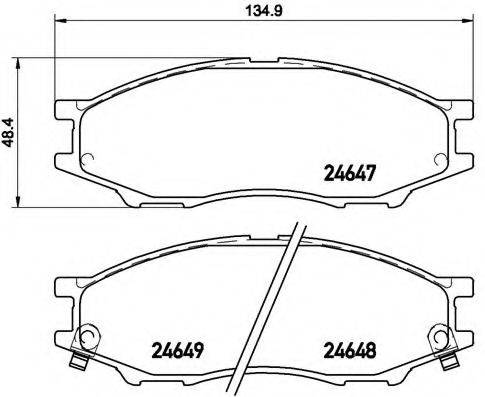 BREMBO P56083 Комплект гальмівних колодок, дискове гальмо