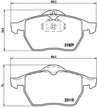 BREMBO P59022 Комплект гальмівних колодок, дискове гальмо