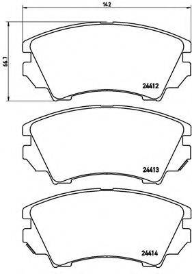 BREMBO P59055 Комплект гальмівних колодок, дискове гальмо