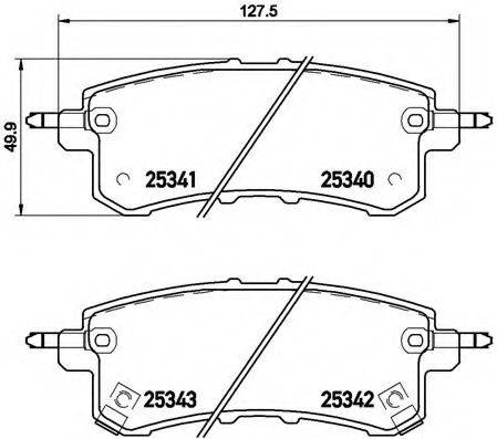 BREMBO P59082 Комплект гальмівних колодок, дискове гальмо