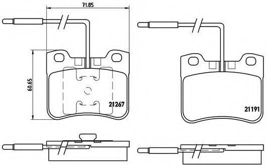 BREMBO P61047 Комплект гальмівних колодок, дискове гальмо