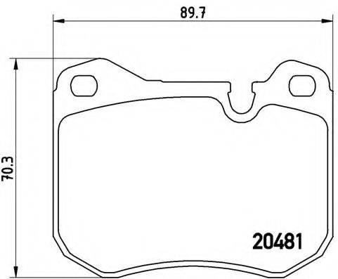 BREMBO P65002 Комплект гальмівних колодок, дискове гальмо