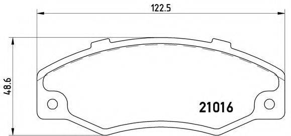 BREMBO P68016 Комплект гальмівних колодок, дискове гальмо