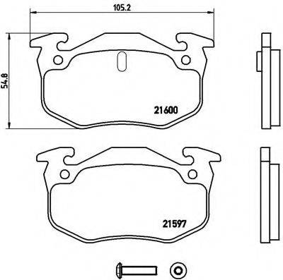 BREMBO P68018 Комплект гальмівних колодок, дискове гальмо