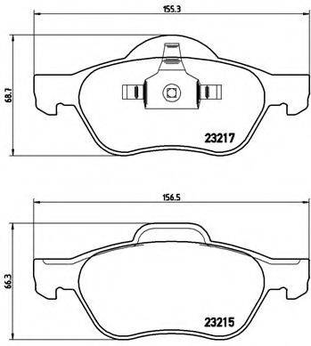 BREMBO P68029 Комплект гальмівних колодок, дискове гальмо