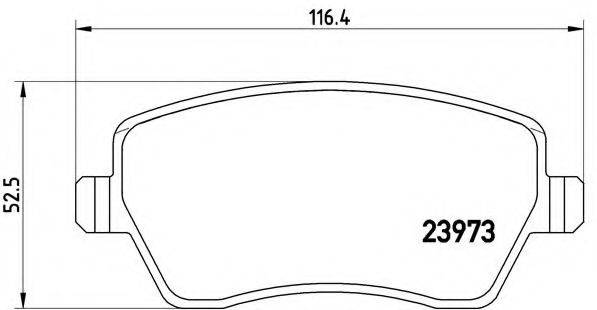 BREMBO P68033 Комплект гальмівних колодок, дискове гальмо