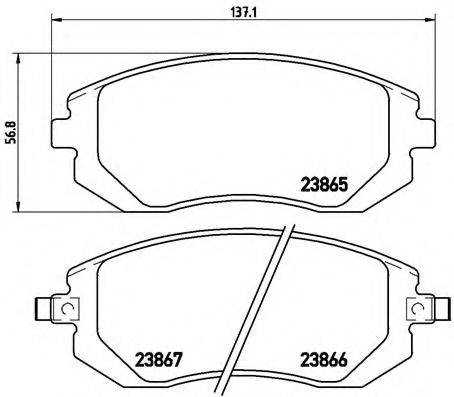 BREMBO P78013 Комплект гальмівних колодок, дискове гальмо