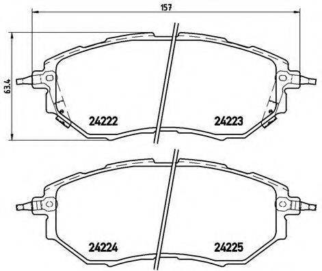 BREMBO P78017 Комплект гальмівних колодок, дискове гальмо