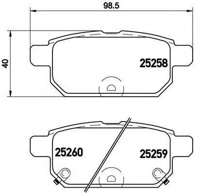 BREMBO P79029 Комплект гальмівних колодок, дискове гальмо